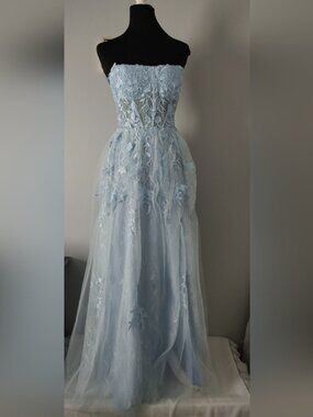 Prom dress A Line Tulle  Long With Corset Sweetheart Neck